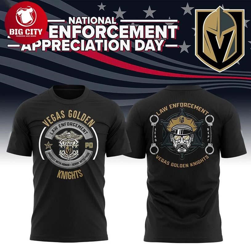 Vegas Golden Knights Law Enforcement Appreciation Day 2026 Two Sided Shirt