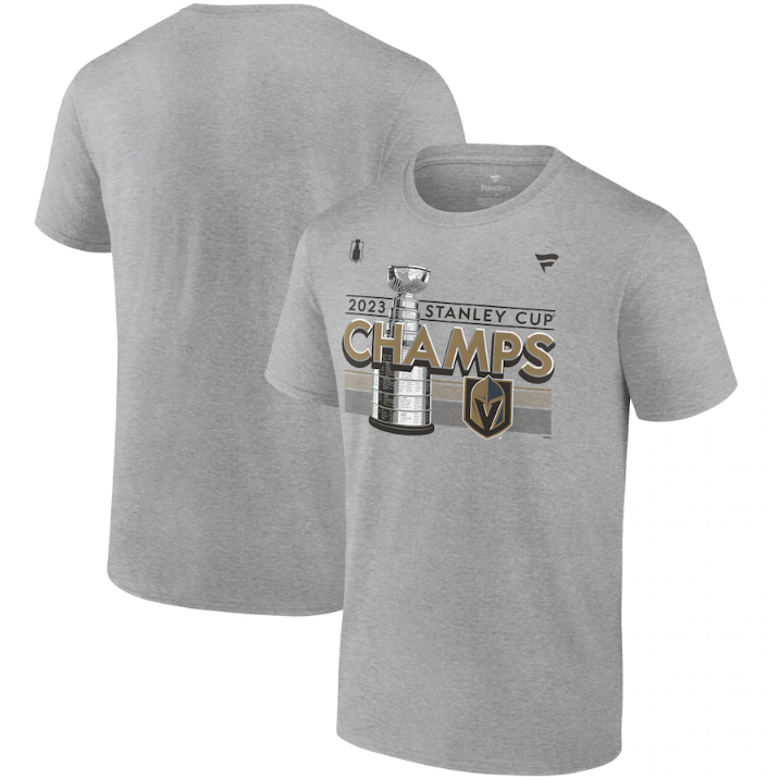 Vegas Golden Knights Heather Gray 2023 Stanley Cup Champions Locker Room T-Shirt
