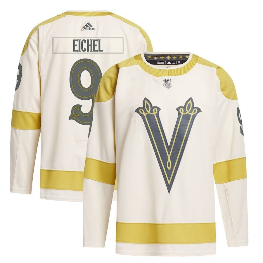 Vegas Golden Knights #9 Jack Eichel 2024 NHL Winter Classic Primegreen Authentic Player Jersey - Cream