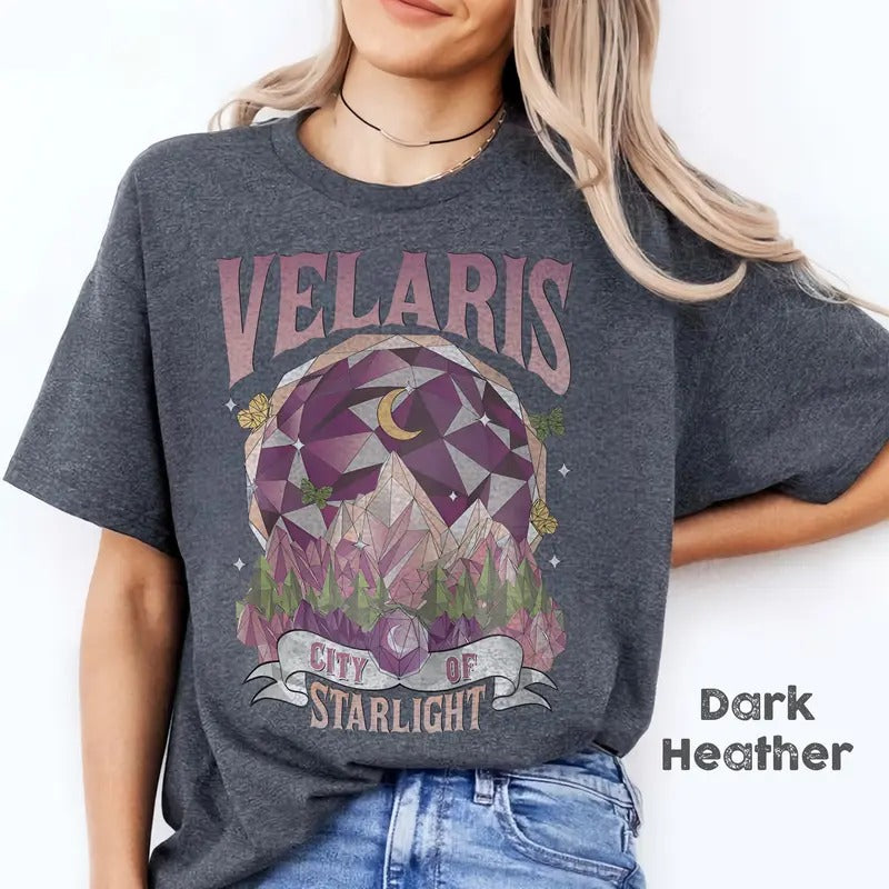 Velari.s City of Starlight ACOTAR T-Shirt, The Night Court Shirt, Bookish Gift, Court of Thornss and Roses Shirt, Night...