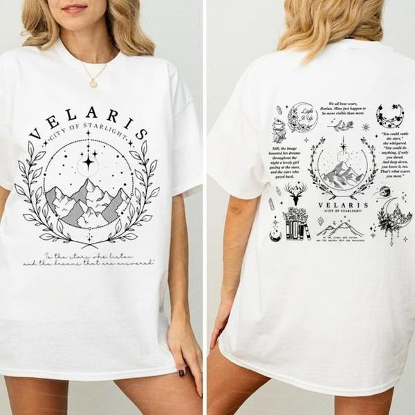 Velaris 2-sides Tshirt, Velaris City Of Starlight Tshirt, The Night Court Shirt, Acotar Shirt, Bookish gifts Hoodie,...