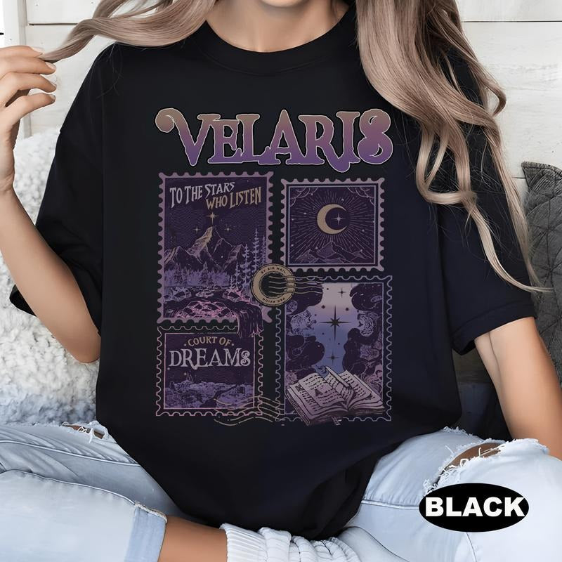 Velaris ACOTAR Shirt, Velaris City Of Starlight, The Night Court Shirt, SJM Merch Shirt, To The Stars Who Listen Quote...