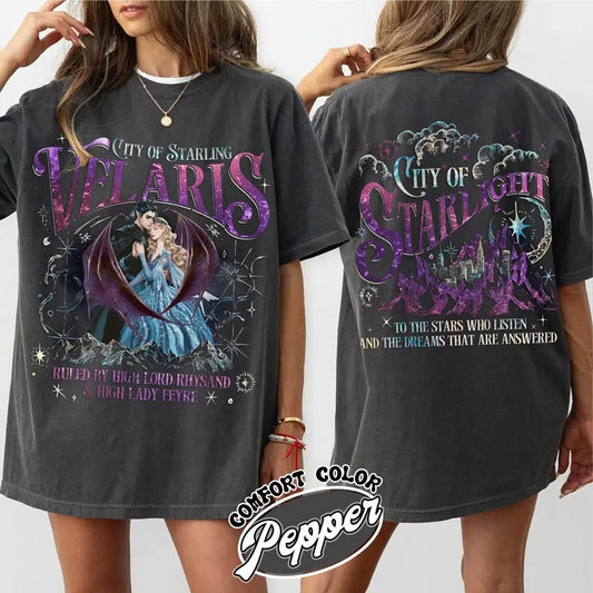 Velaris Acotar Shirt,City of Starlight Shirt, Feyre and Rhysand Shirt,Night Court Shirt,SJM Shirt,Bookish Shirt Hoodie,...