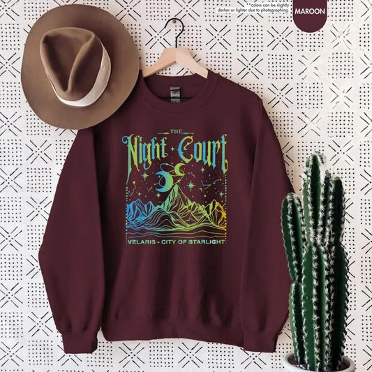 Velaris Acotar Sweatshirt, The Night Court Sweater, Velaris City Of Starlight, Bookish Merch Gift, Book Lover Hoodie,...