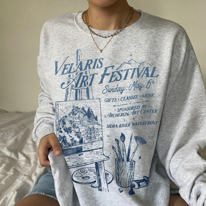 Velaris Art Festival Sweatshirt | ACOTAR Night Court Bookish Sweatshirt T-Shirts, Hoodie | WearSparks.com