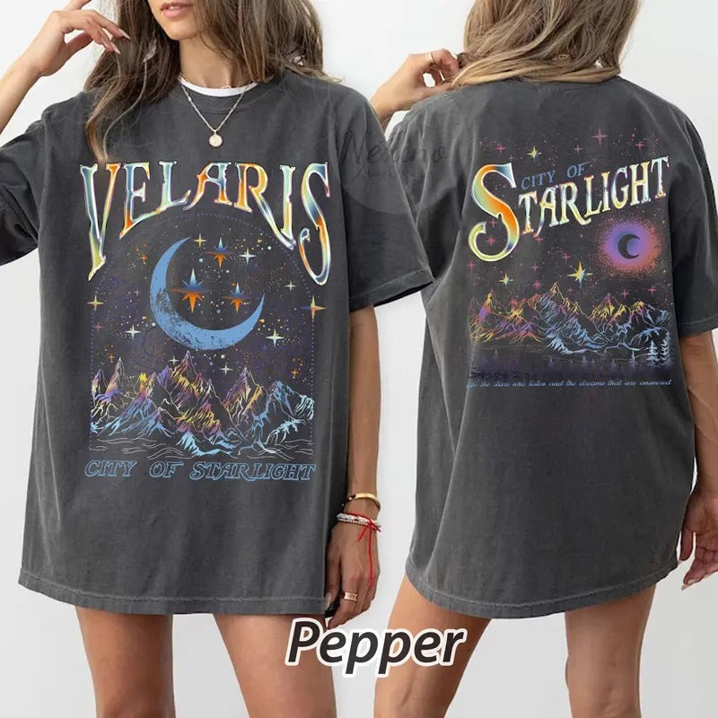 Velaris City Of Starlight ACOTAR Two-Sided Shirt, The Night Court Shirt, Court of Dreams, Rhysand, Cassian, Sarah J Maas,...