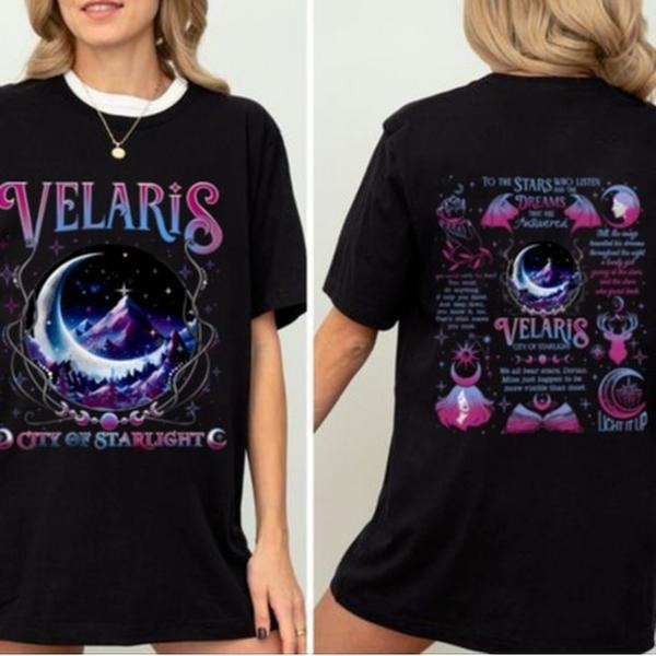 Velaris City Of Starlight Shirt, Bookish Tee Shirt, Velaris T-shirt, Velaris Merch Hoodie, Sweatshirt | WearSparks.com