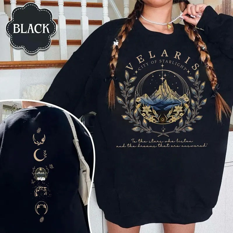 Velaris City Of Starlight Sweatshirt, The Night Court Shirt, Romance Readers Sweatshirt, Bookish Sweatshirt, Velaris Tee,...