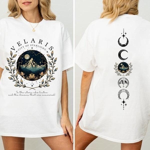 Velaris City Of Starlight Two-Sided Shirt, The Night Court, SJM Merch Shirt, Acotar Velaris TShirt, Court of Dreams,...