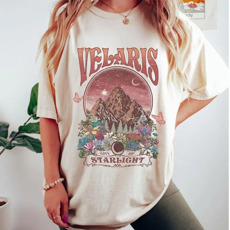 Velaris City of Starlight ACOTAR T-Shirt, The Night Court T-Shirt, Bookish Gift, Unisex Shirt, For Men, For Women, Gift...