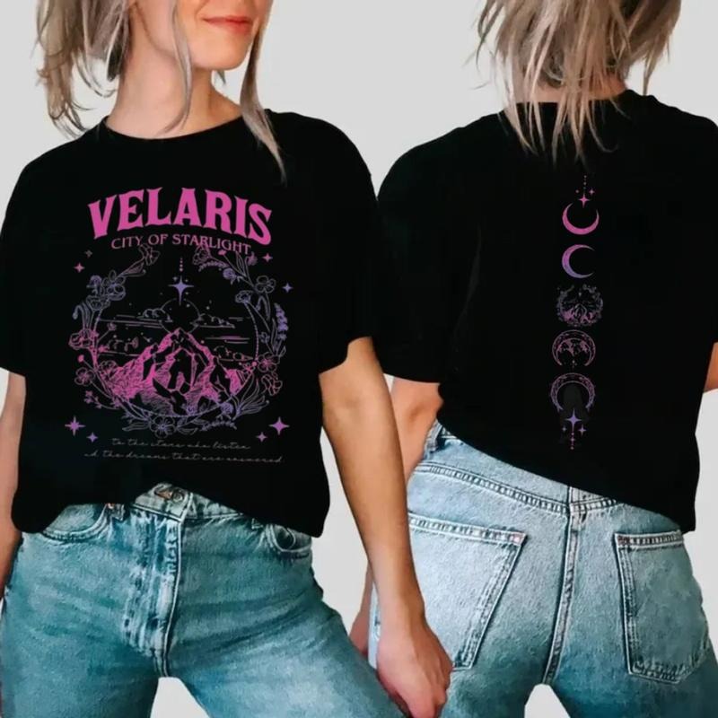 Velaris Double Sided Shirt, Acotar Shirt, Bookish Merch, Sarah J Maas, Night Court Shirt, Book Lover Tee, Unisex Sweater...