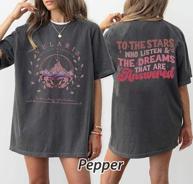 Velaris Double Sided Shirt, Velaris City Of Starlight T-Shirt, The Night Court Shirt, Velaris Shirt, SJM Sweatshirt,...