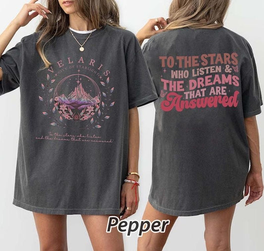 Velaris Double Sided Shirt, Velaris City Of Starlight T-Shirt, The Night Court Shirt, Velaris Shirt, SJM Sweatshirt,...