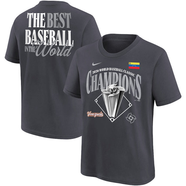 Venezuela Baseball Charcoal 2026 World Baseball Classic Champions Locker Room
