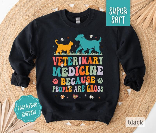 Veterinarian Sweatshirt, Vet Tech Crewneck, Womens Sweatshirt, Gift For Veterinarian T-Shirts, Hoodie | WearSparks.com
