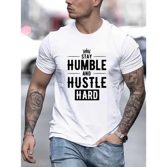 Vibrant Pattern Crew Neck Tee - Stylish Men's Round Neck Short Sleeve T-Shirt - Comfy Regular Fit Casual Top for Spring...