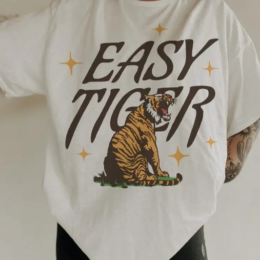 Victoria Maxwell, Comfort Colors, Easy Tiger Tee, Trendy aesthetic comfort colors graphic tee, vintage inspired graphic...