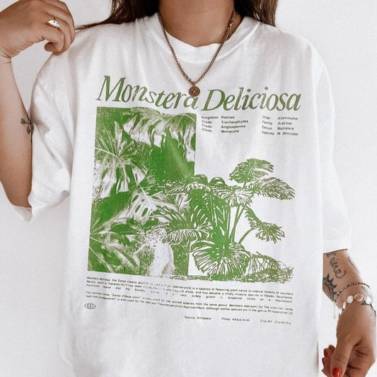Victoria Maxwell, Comfort Colors, Monstera Plant Lady Tee, Vintage inspired tee, Comfort colors graphic tee, plant lover...