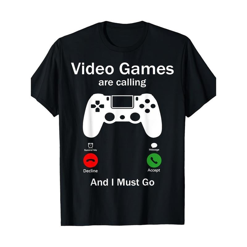 Video Games Are Calling And I Must Go Funny Console Gamer T-Shirt - 220g made in usa Hoodie, Sweatshirt | WearSparks.com