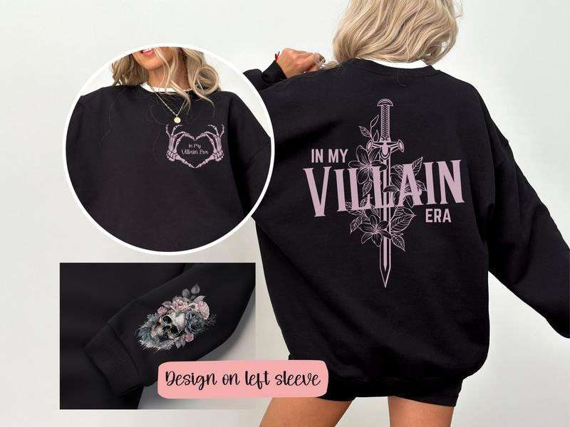 Villain Era Sweatshirt, Dark Academia Hoodie, Dark Romance Sweatshirt, Morally Grey Shirt, Bookish Unisex Soft Comfort...