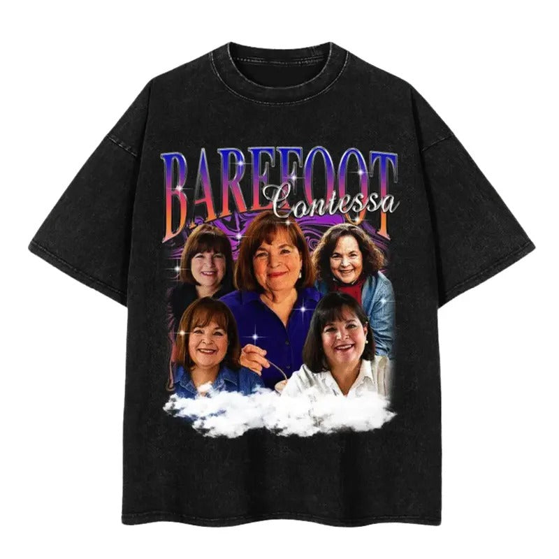 VinBarefoot Contessa Vintage T-Shirt, Retro 90's Bootleg Tee, Movie Washed Shirt Hoodie, Sweatshirt | WearSparks.com