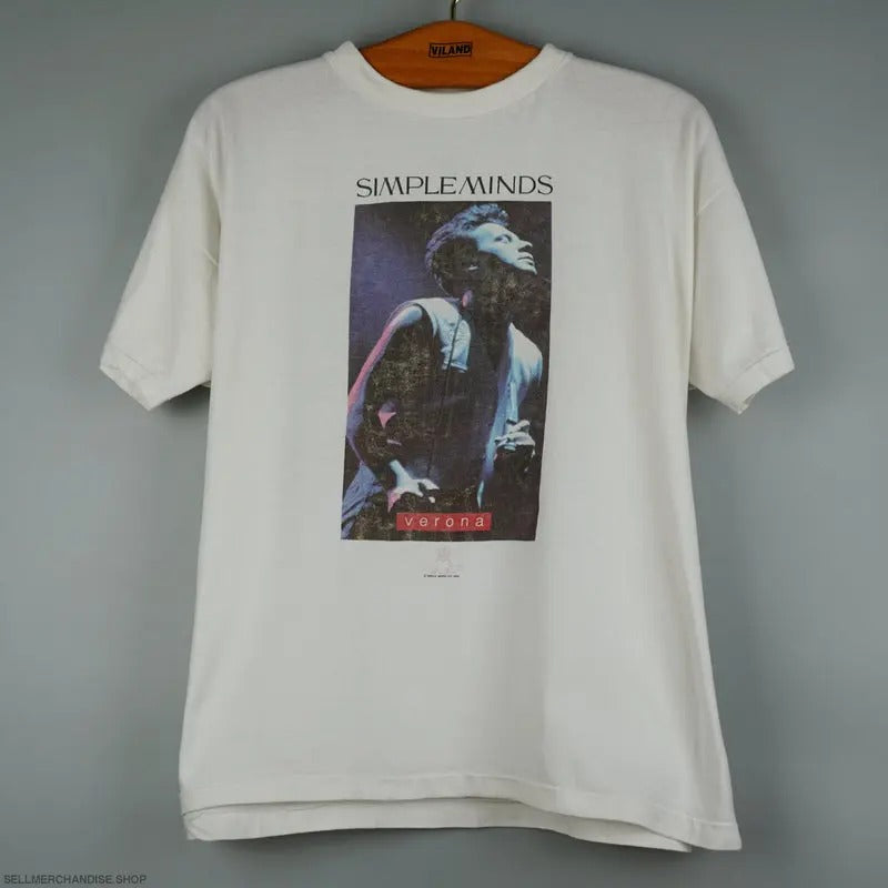 Vintage 1990 Simple Minds t-shirt unisex cotton Tshirt Hoodie, Sweatshirt | WearSparks.com