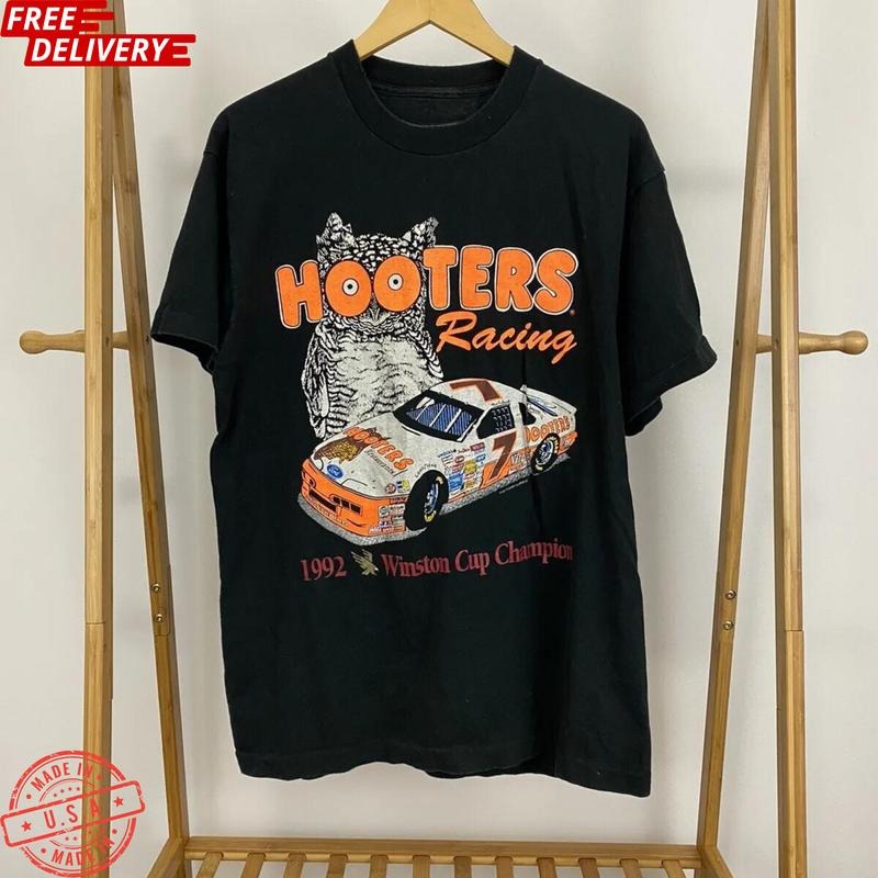 Vintage 1992 Alan Kulwicki Nascar Shirt Racing TEE New White Tshirt Fullsizes Menswear Top Hoodie, Sweatshirt