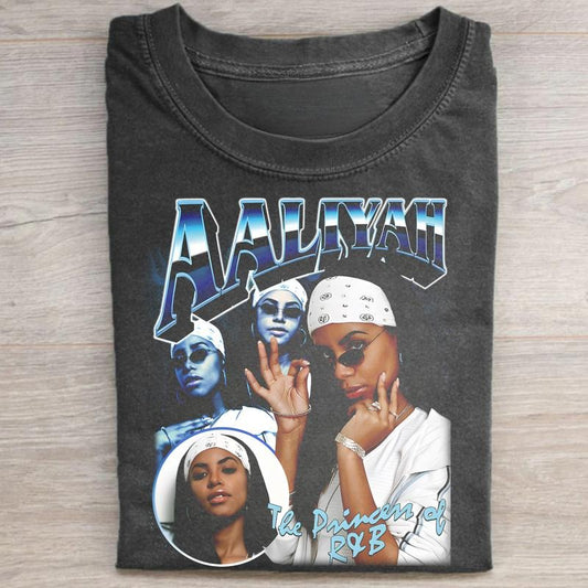 Vintage 90s Aaliyah The Princess of R&B Graphic Tee - Rap Tee - Hiphop Graphic Tee - One in a Million Album Shirt - Music...