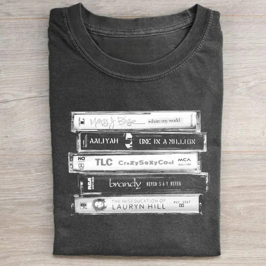 Vintage 90s Female R&B Singers Shirt, R&B Cassette Tape Shirt, Aaliyah Shirt, Lauryn Hill Shirt, One In a Million Album...