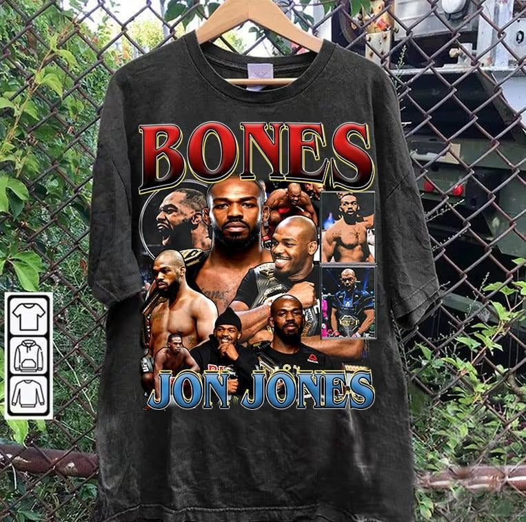 Vintage 90s Graphic Style Bones Jones T-shirt - Jon Jones T-shirt - American Professional Boxer Tee For Man and Woman...