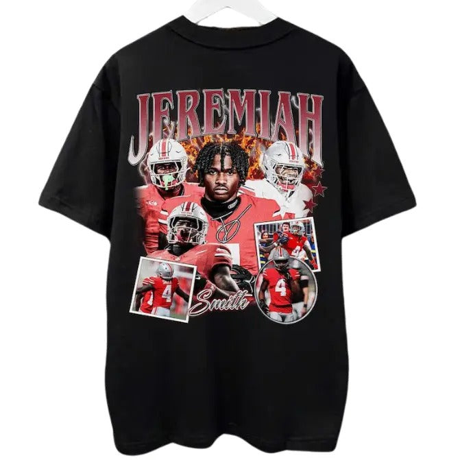 Vintage 90s Graphic Style Jeremiah Smith, A1 Vintage Sport Tee, Sweatshirt Retro American Football Bootleg Tropical Hoodie