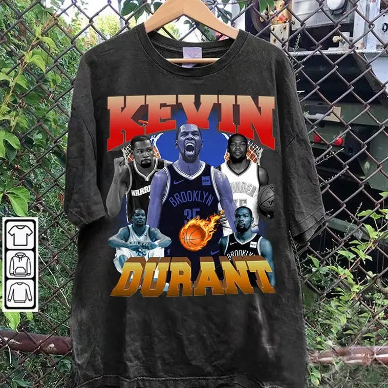 Vintage 90s Graphic Style Kevin Durant T-shirt - Kevin Durant Basketball T-shirt - Kevin Durant Vintage Tee For Man and...