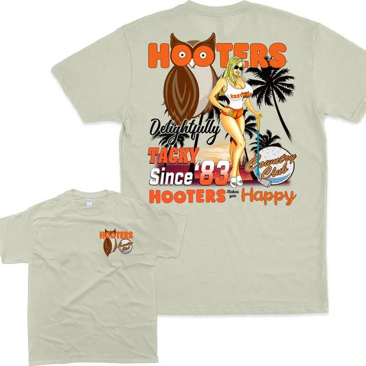 Vintage 90s Hooters Country Club Graphic Unisex T-Shirt - Eco-Friendly Cotton Blend