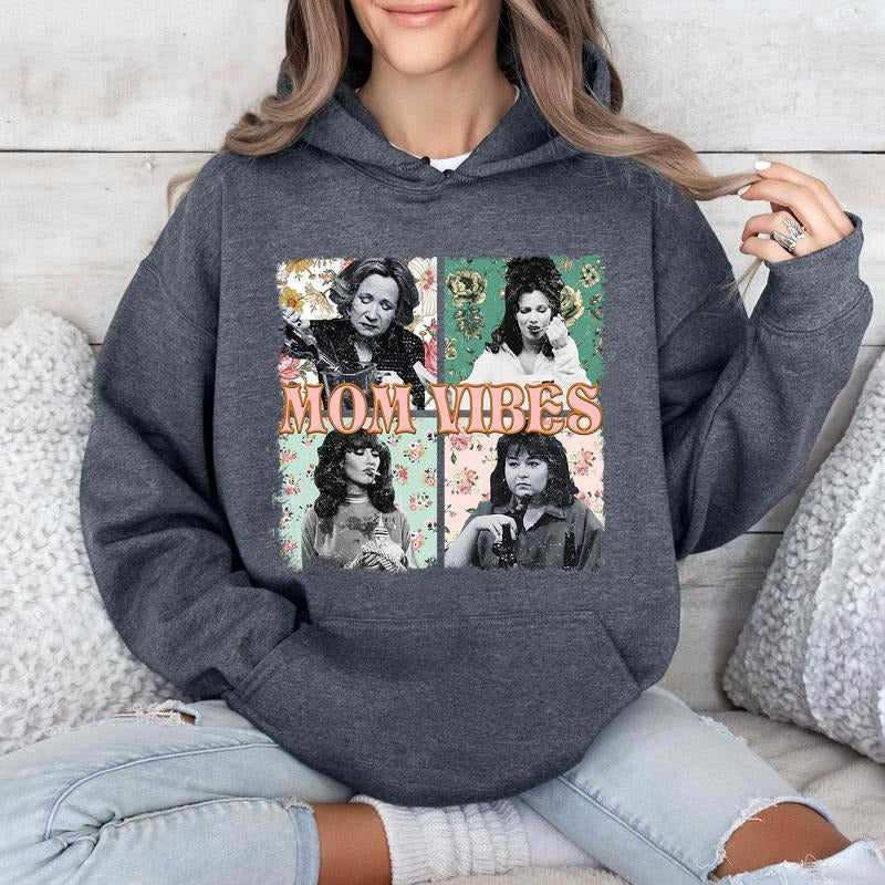 Vintage 90s Mom Vibes Hoodie, Mom Vibes Sweatshirt, Retro Funny Mom Sweatshirt, Mom Life Shirt, Mother's Day Gift...