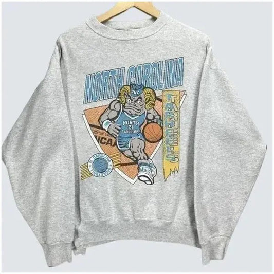 Vintage 90s North Carolina Tar Heels Basketball Sweatshirt, NC Tar Heels Crewneck Gift Fans T-Shirts, Hoodie | WearSparks.com