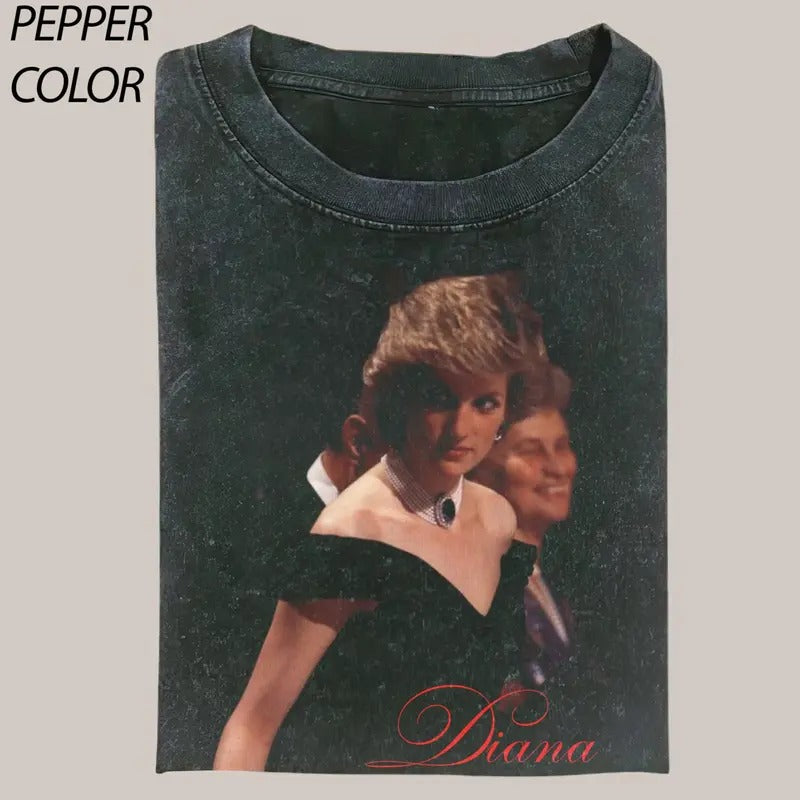 Vintage 90s Princess Diana Graphic T Shirt, Unisex Crewneck T-Shirt, Gift For Men Women Hoodie, Sweatshirt | WearSparks.com