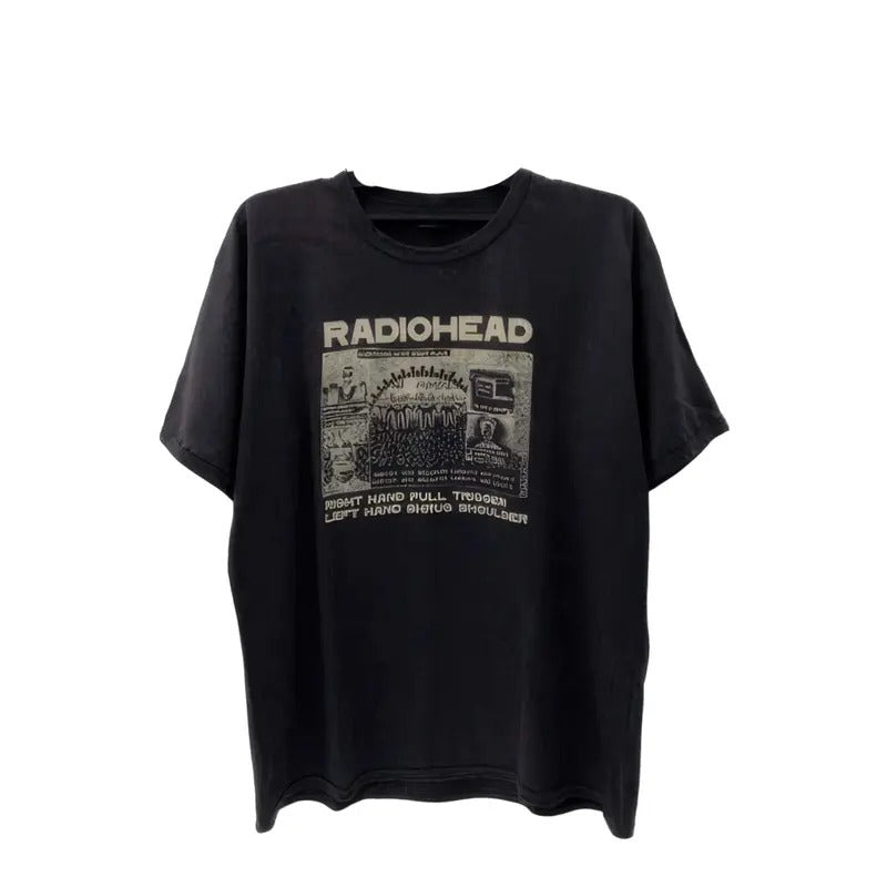 Vintage 90s Radiohead Band T-Shirt Rock Punk Collection Hoodie, Sweatshirt | WearSparks.com