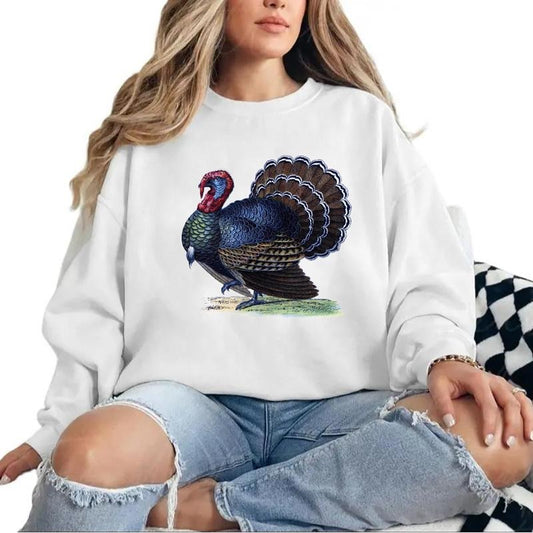 Vintage 90s Turkey Sweatshirt, Retro Animal Lover Hunting Fall Thanksgiving t-shirt Unisex Hoodie Cotton Pullover...