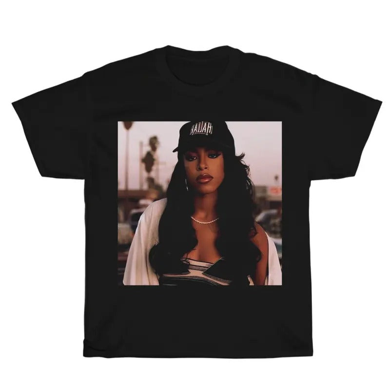 Vintage Aaliyah Graphic Unisex Shirt, Bootleg Rap Design Shirt, 90'S Clothing, Rap Gift for Him Her Crewneck Streetwear...