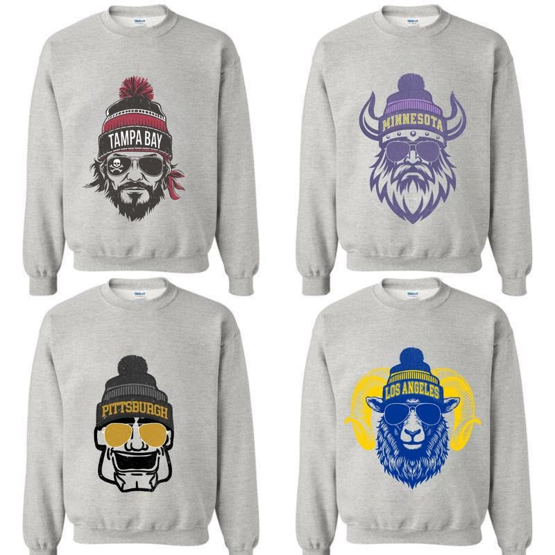 Vintage All Team Football Ash Sweatshirt Retro Mascot Football Fan Crewneck Sweater Unisex Game Day Shirt Football Fan...