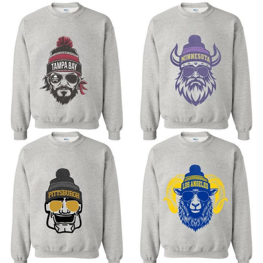 Vintage All Team Football Ash Sweatshirt Retro Mascot Football Fan Crewneck Sweater Unisex Game Day Shirt Football Fan...