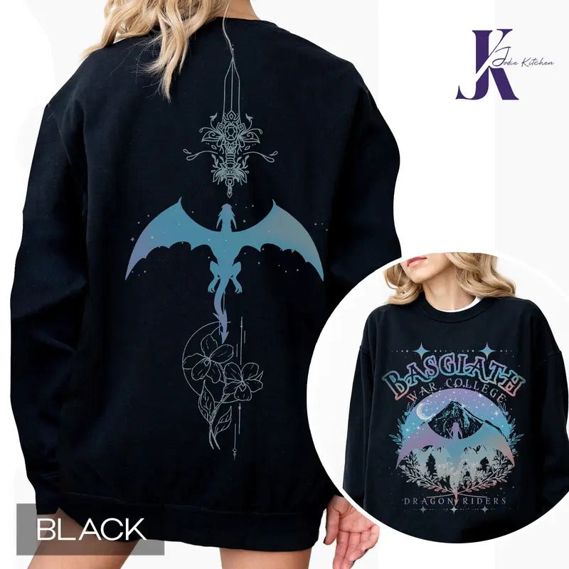 Vintage Basgiath War College 2 Sided Shirt, Fourth Wing Shirt, Dragon Rider, Violet Sorrengail Xaden Riorson Shirt,...