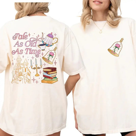 Vintage Belle's Book Shop Shirt, Tale As Old As Time Sweatshirt, Beauty And Beast T-Shirt, Belle Beauty Princess Tee...