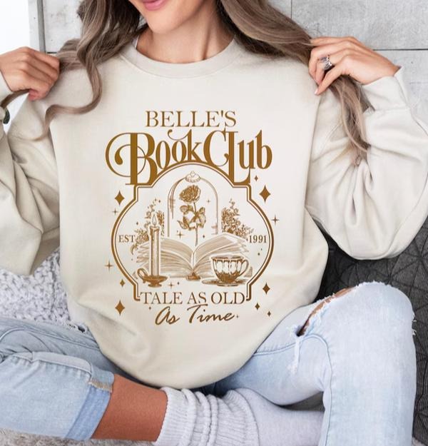 Vintage Belles Book Club Sweatshirt, Tale as Old as Time Sweatshirt, Belle Princess Tshirt Hoodie | WearSparks.com