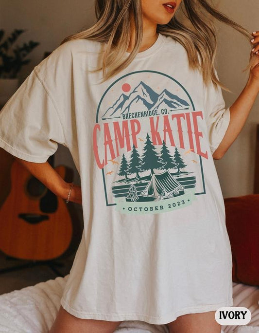 Vintage Camp Bachelorette Shirt Custom Camping Bachelorette Party Shirts Mountain Bride Tee Retro Lake Themed Bridal...