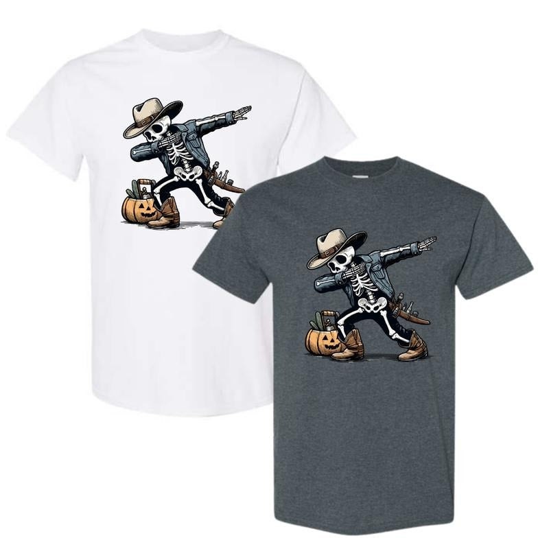 Vintage Dabbing Skeleton Cowboy Shirt, Unisex Shirt Hoodie, Sweatshirt | WearSparks.com
