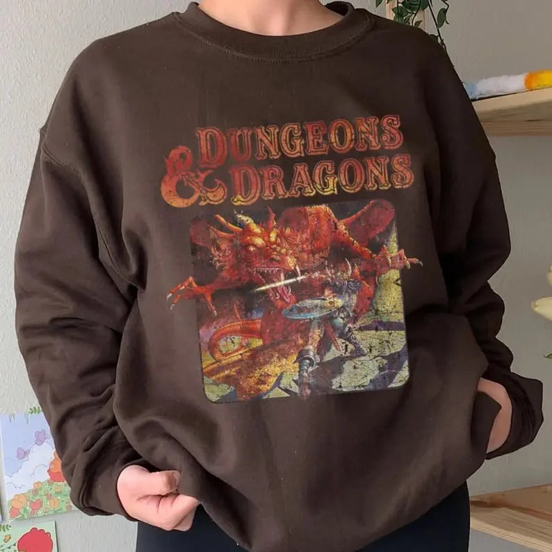 Vintage Dungeons and Dragons Inpsired Tee, Dungeons & Dragons 1974 Inspired Tee, DnD Shirt,  Dungeon Master Sweatshirt Hoodie