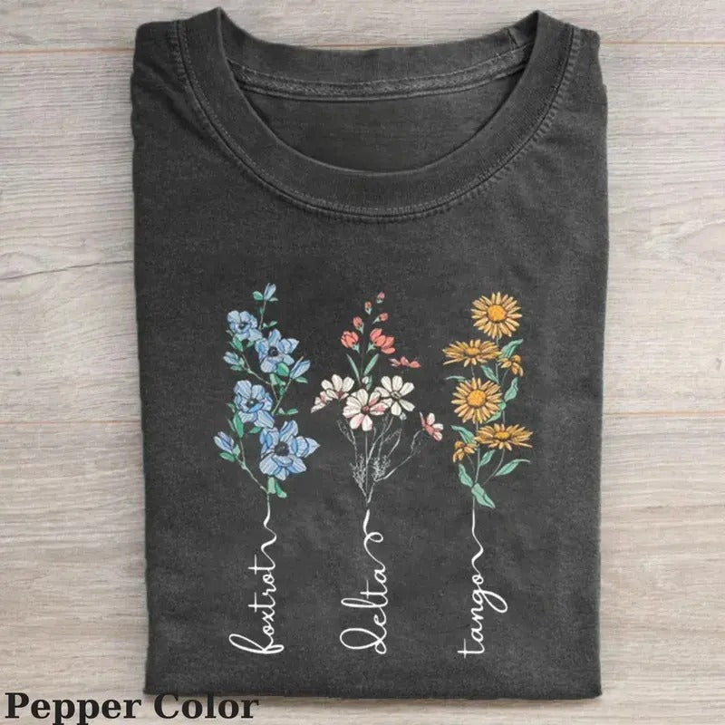 Vintage Foxtrot Delta Tango FDT T-shirt, Love Flower  Tee , FDT TShirt, Gift for him, Gift for her, UNISEX Tshirt Hoodie,...