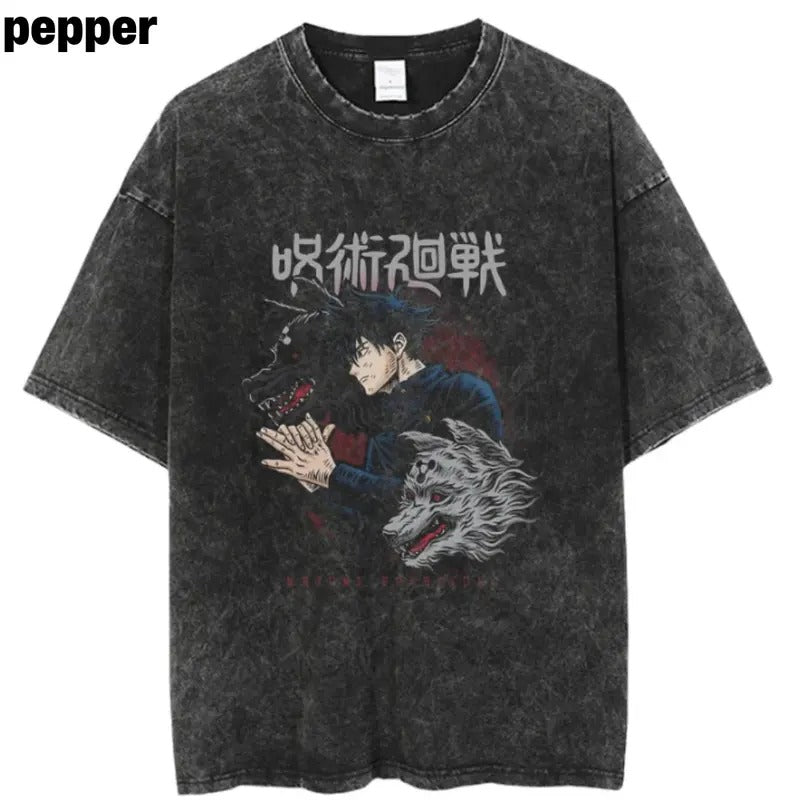 Vintage Fushiguro x Divine Dogs Tee, JUJUTSU KAISEN Shirt, Anime T-shirt , Gift for him, gift for her Menswear Top...