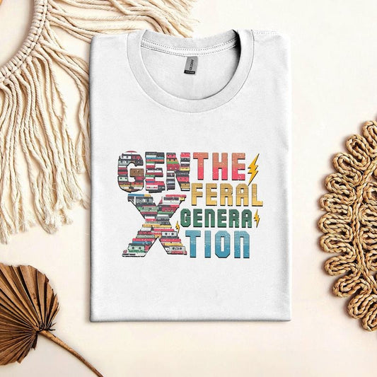 Vintage Gen X Shirt Generation X Shirt Gen X The Feral Generation Shirt Retro Vintage Gen X Shirt Funny Gen X T-shirtgen...